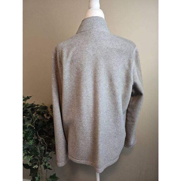 Croft & Barrow Cardigan Sz L Gray Patchwork - Picture 5 of 9
